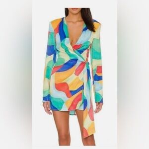 Colorful Abstract Patterned Dress